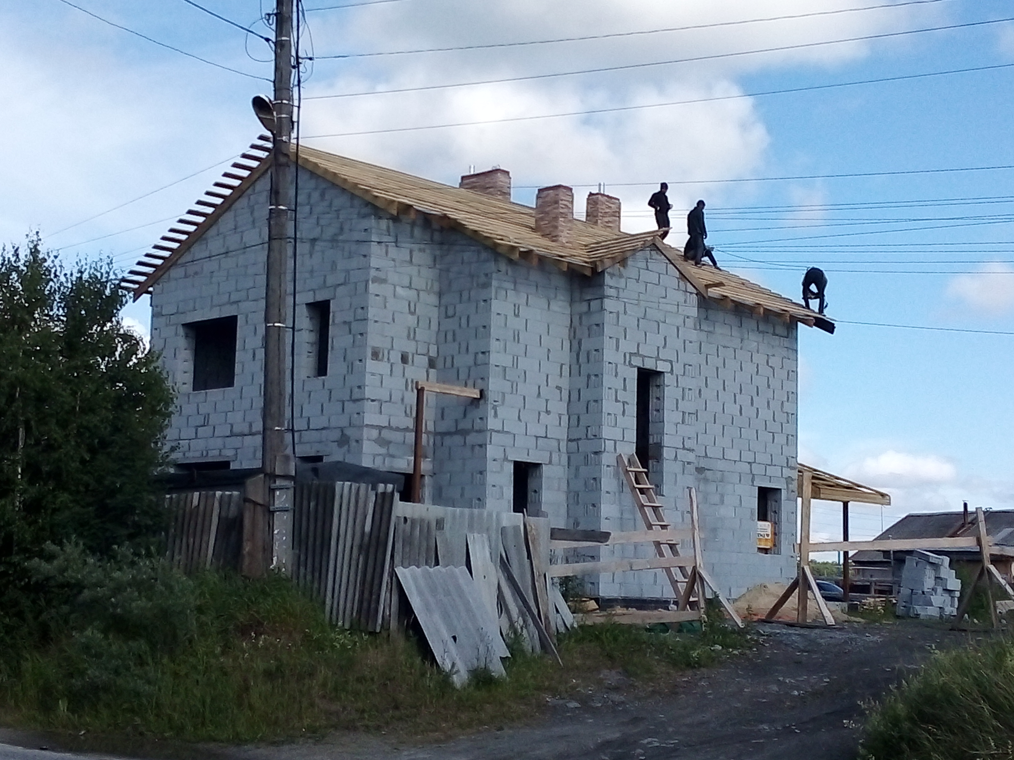 Строительство дома из газобетона в д. Боярка, Заречный район